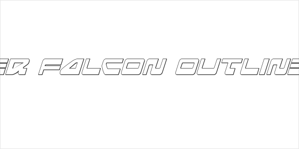 Searider Falcon Outline Italic Logo