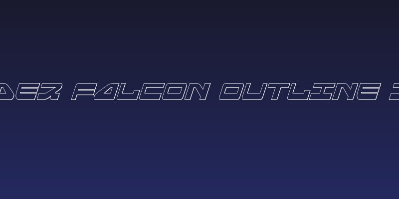 Searider Falcon Outline Italic Social Header