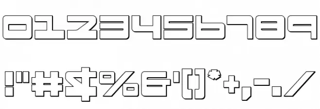 Searider Falcon Outline Font OTHER CHARS