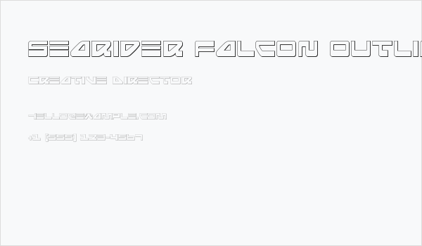 Searider Falcon Outline Business Card