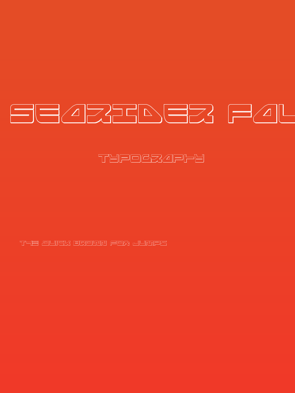 Searider Falcon Outline Poster