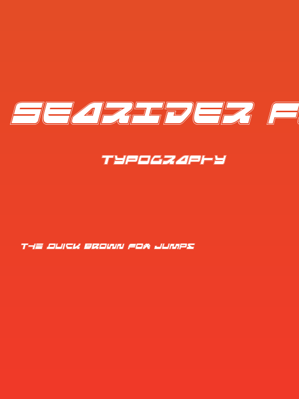 Searider Falcon Pro Italic Poster