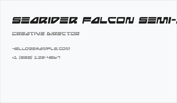 Searider Falcon Semi-Italic Business Card