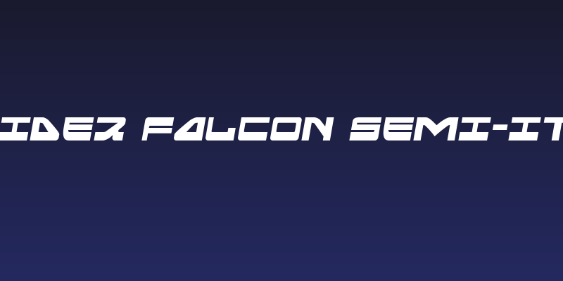 Searider Falcon Semi-Italic Social Header