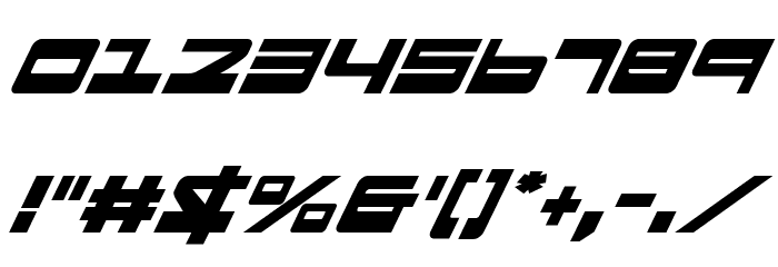 Searider Falcon Super-Italic Font OTHER CHARS