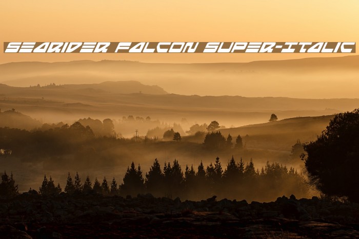 Searider Falcon Super-Italic Font examples