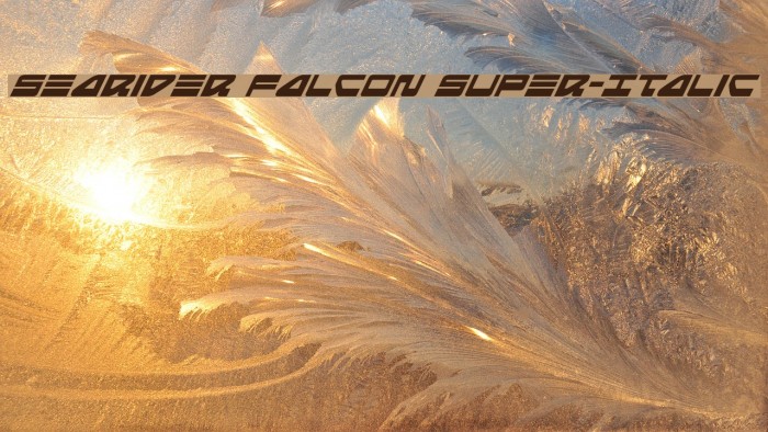 Searider Falcon Super-Italic Font examples
