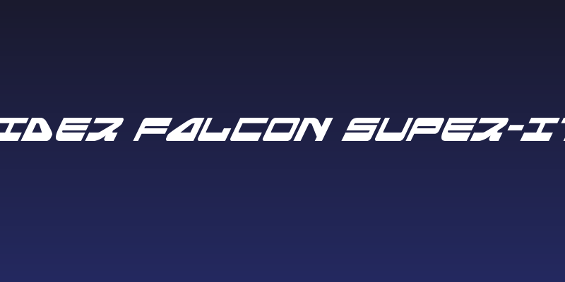 Searider Falcon Super-Italic Social Header