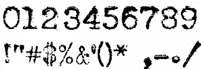 Sears Tower Font OTHER CHARS