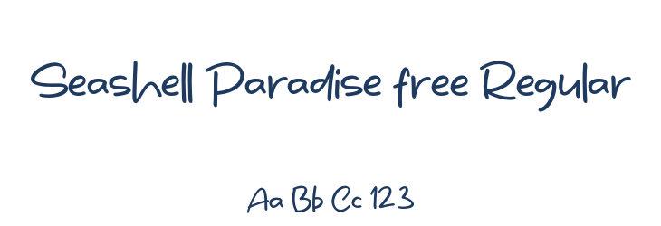Seashell Paradise free Regular Font Preview