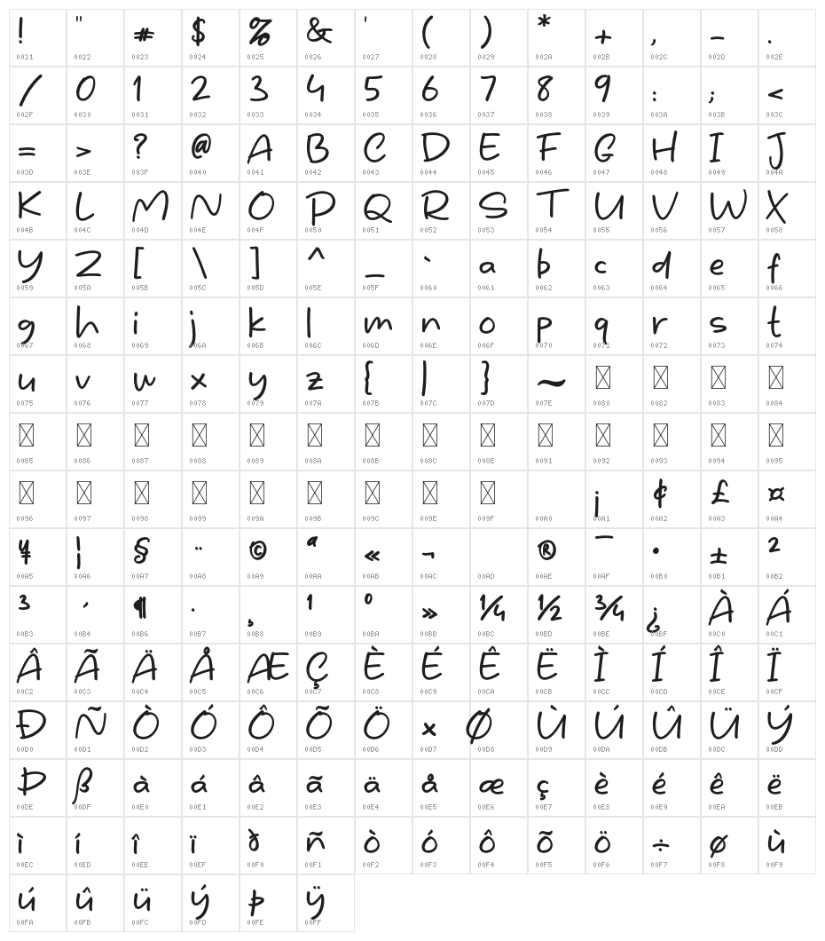 Seashell Paradise free Regular Character Map