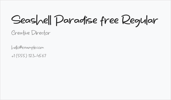 Seashell Paradise free Regular Business Card