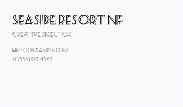 Seaside Resort NF Business Card