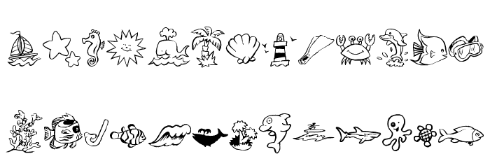 Seaside Things Font OTHER CHARS