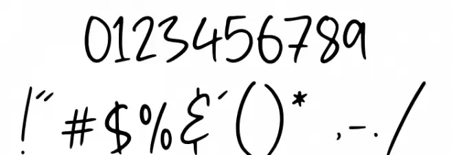 Seaside Font OTHER CHARS