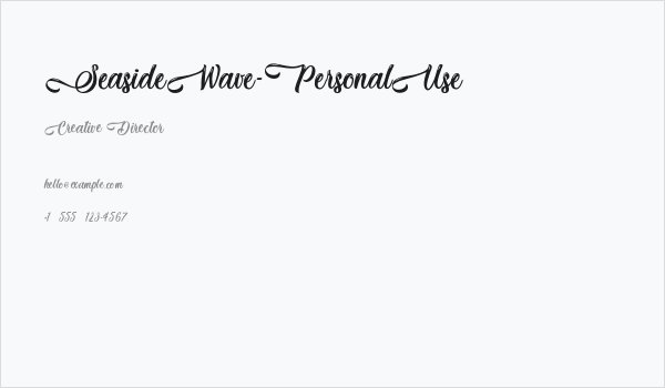SeasideWave-PersonalUse Business Card