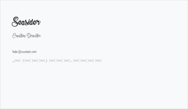 Seasider Business Card