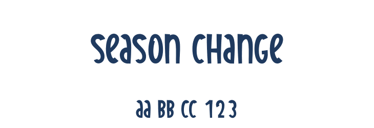 Season Change Font Preview