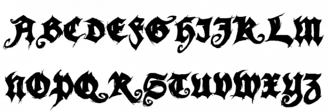 Season of the Witch Black Font UPPERCASE