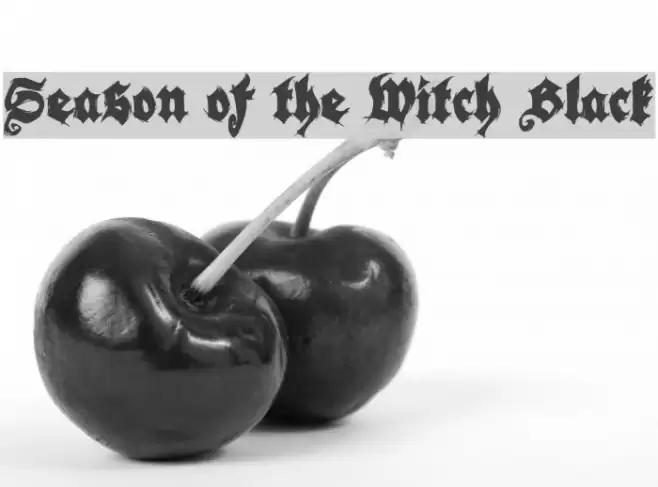 Season of the Witch Black Font examples
