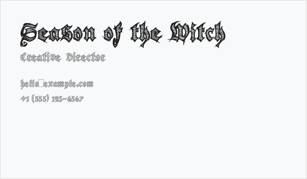 Season of the Witch Business Card