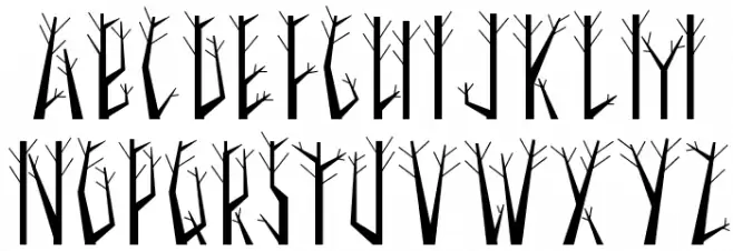 Seasonal Trees फ़ॉन्ट अपरकेस