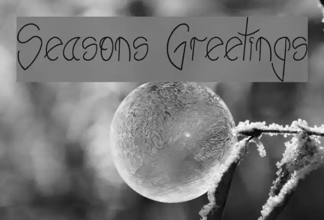 Seasons Greetings Font examples