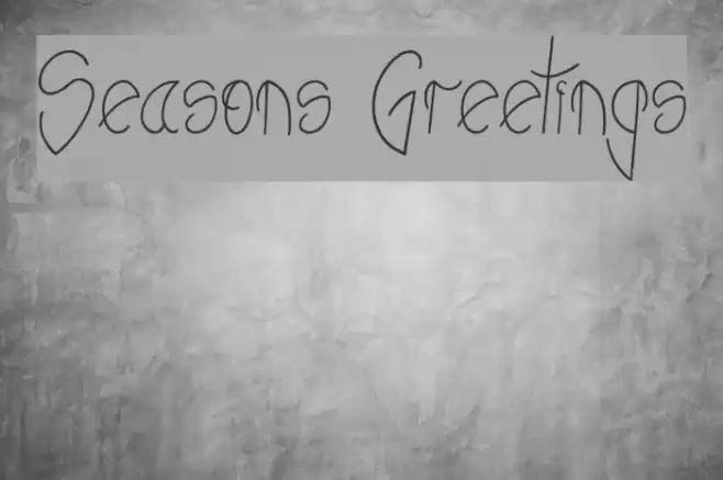 Seasons Greetings Font examples