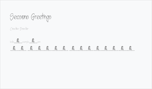 Seasons Greetings Business Card