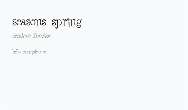 Seasons-Spring Business Card