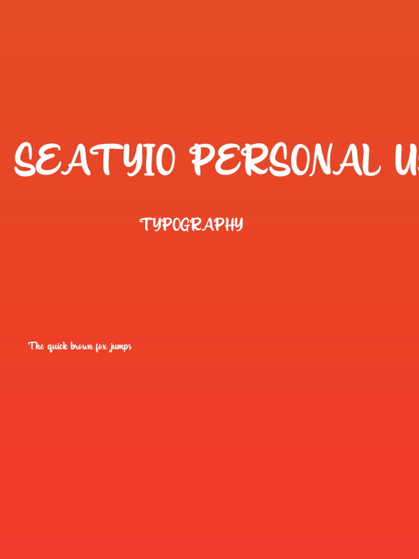 Seatyio Personal Use Poster