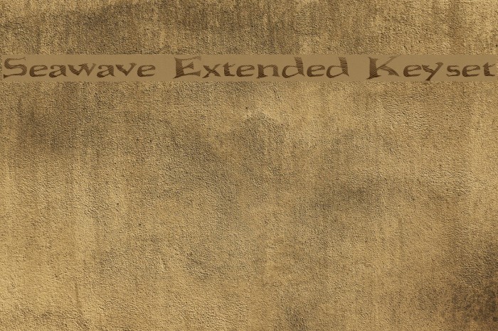 Seawave Extended Keyset Font examples