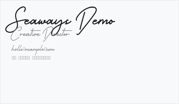 Seaways Demo Business Card