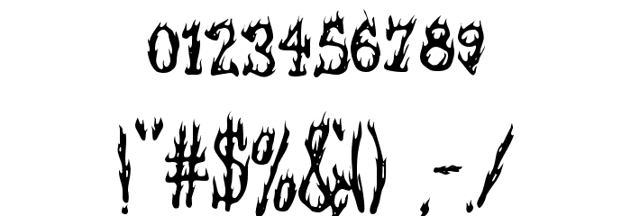 Seaweed Fire AOE Font OTHER CHARS