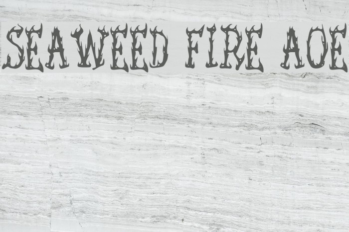 Seaweed Fire AOE Font examples