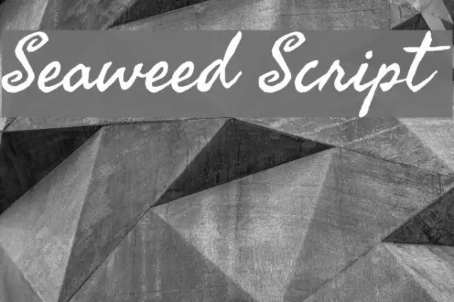 Seaweed Script Schriftart examples