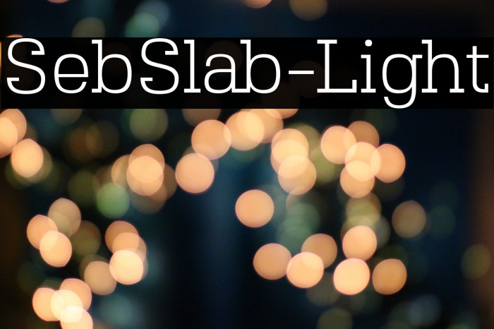 SebSlab-Light Font examples
