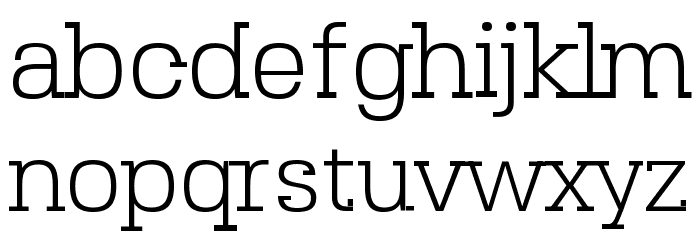 SebSlab-Light Font LOWERCASE