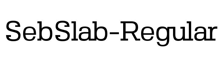 SebSlab-Regular Schriftart
