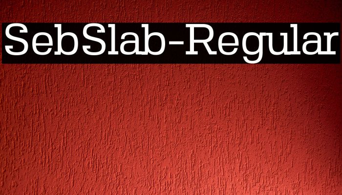 SebSlab-Regular Font examples