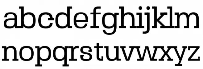 SebSlab-Regular 字体 小写