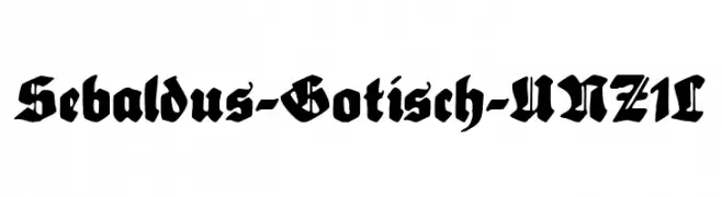 Sebaldus-Gotisch-UNZ1L  Frei Schriftart Herunterladen