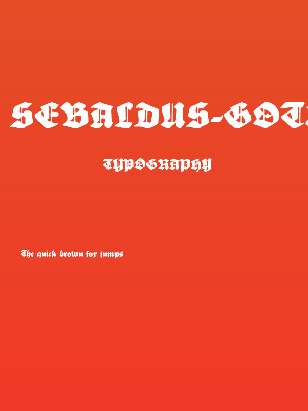 Sebaldus-Gotisch-UNZ1L Poster