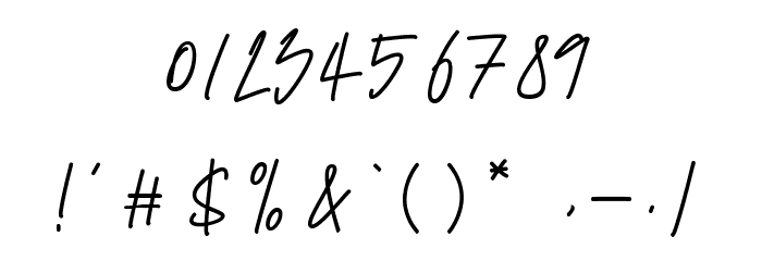 Sebastian Signature Font OTHER CHARS