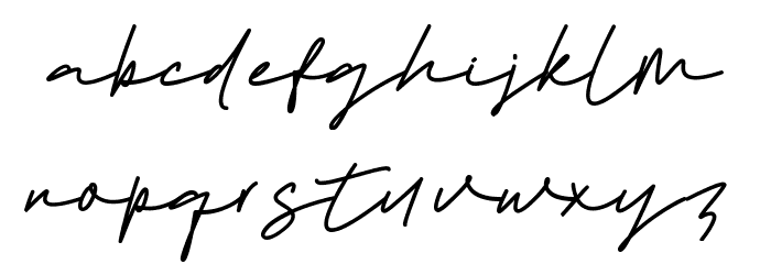 Sebastian Signature Font LOWERCASE