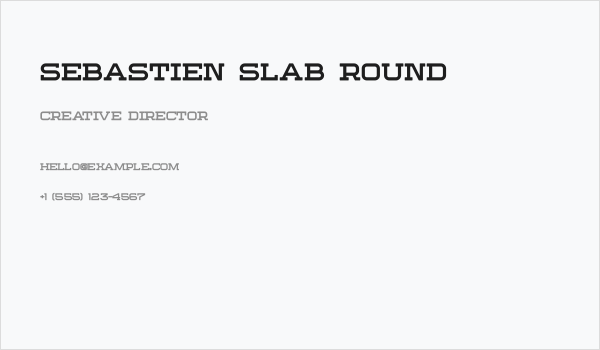 Sebastien Slab Round Business Card