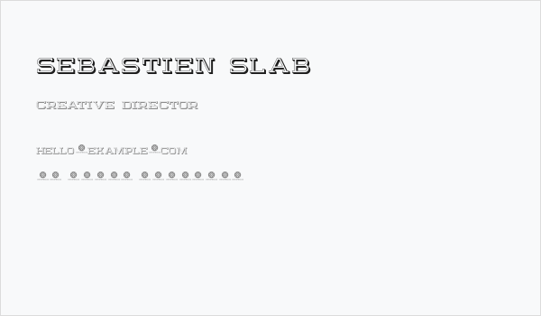Sebastien Slab Business Card
