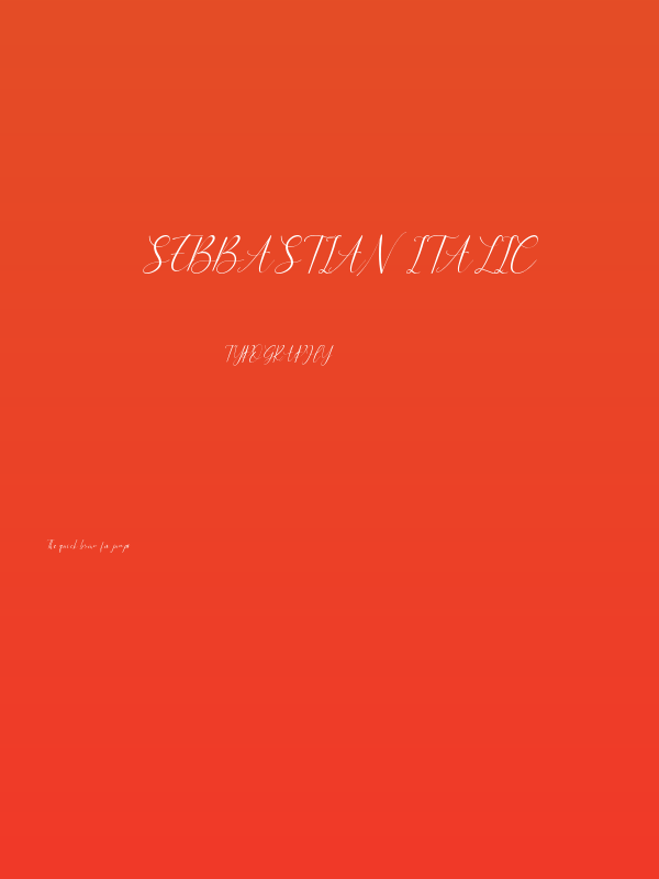 Sebbastian Italic Poster