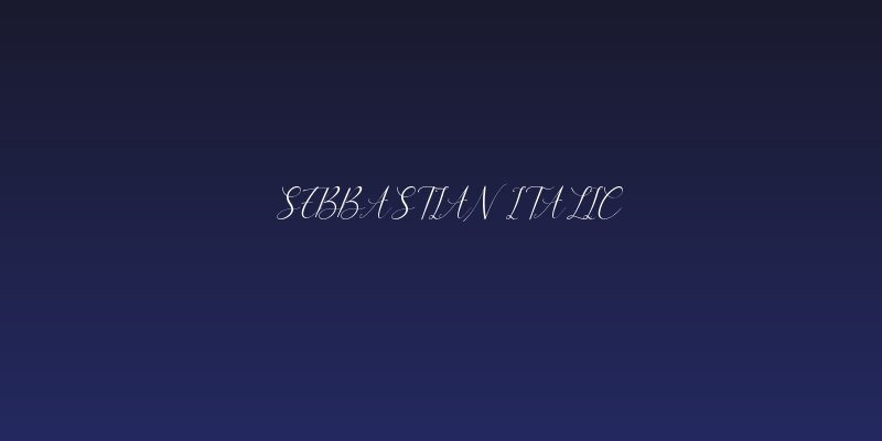 Sebbastian Italic Social Header