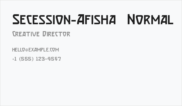 Secession-Afisha  Normal Business Card